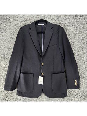 Hyden Yoo Suit Mens Medium Black Jameson Knit 2 Button Blazer *NWT*